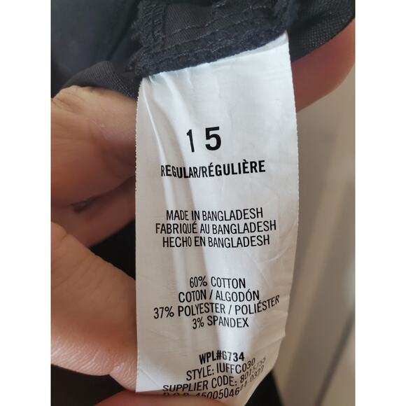 Izod Black Chino Pants, Juniors Size 15 - Picture 6 of 6